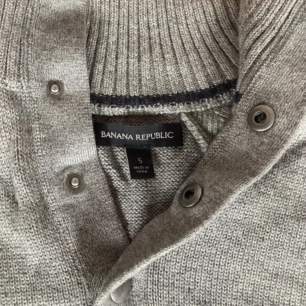 Banana Republic Mens Sweater Long Sleeve Sz S Comfort Pullover Solid Cotton